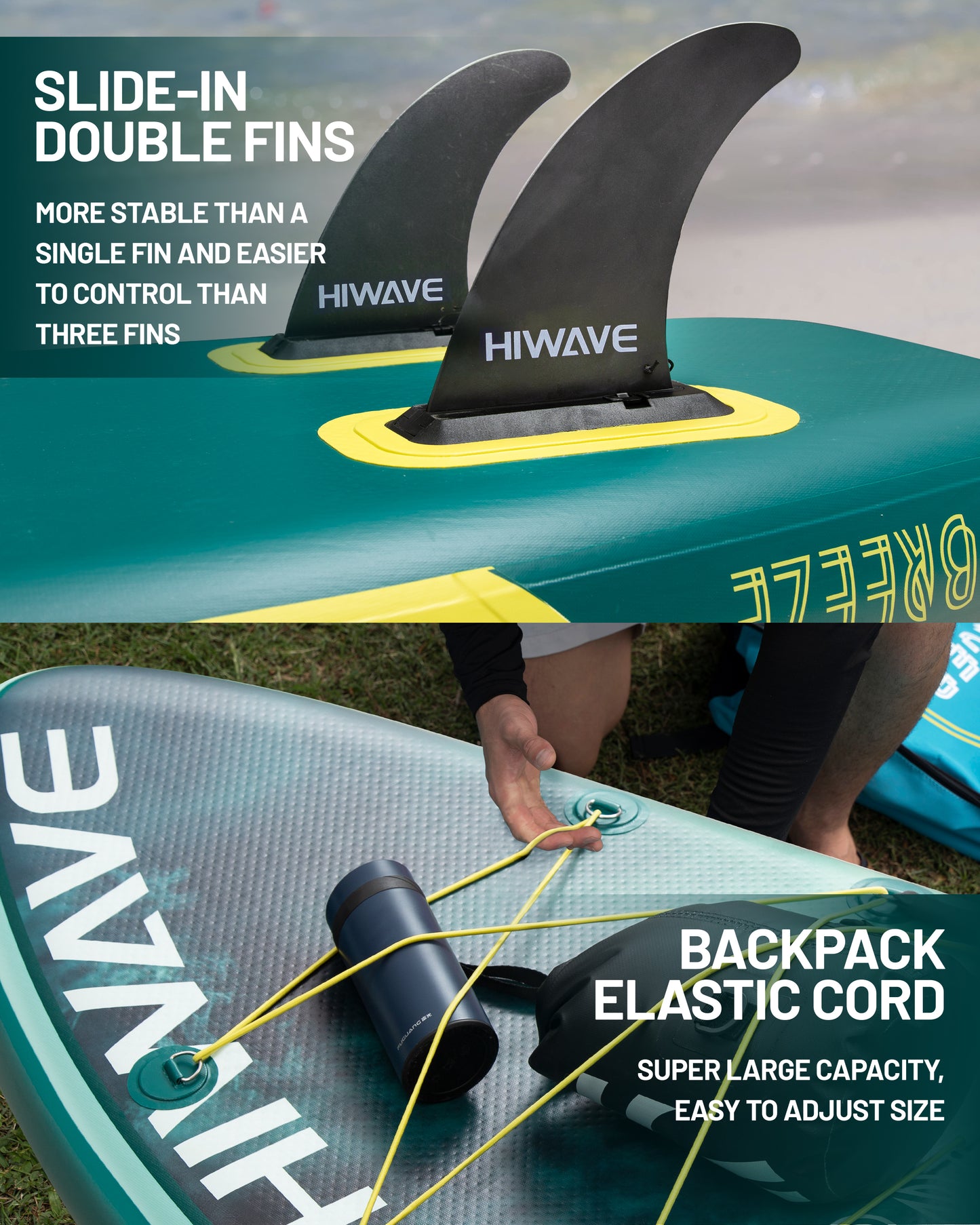 ➤ HIWAVE BREEZE GREEN felfújható SUP deszka