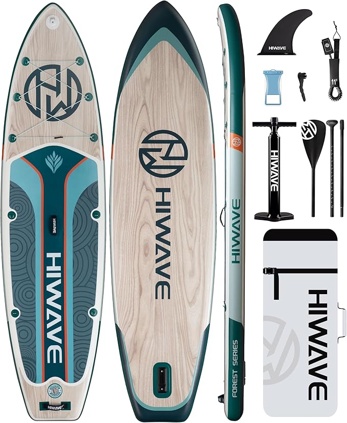 ➤ HIWAVE LIGHT WOOD 11" × 34" × 6" felfújható SUP deszka